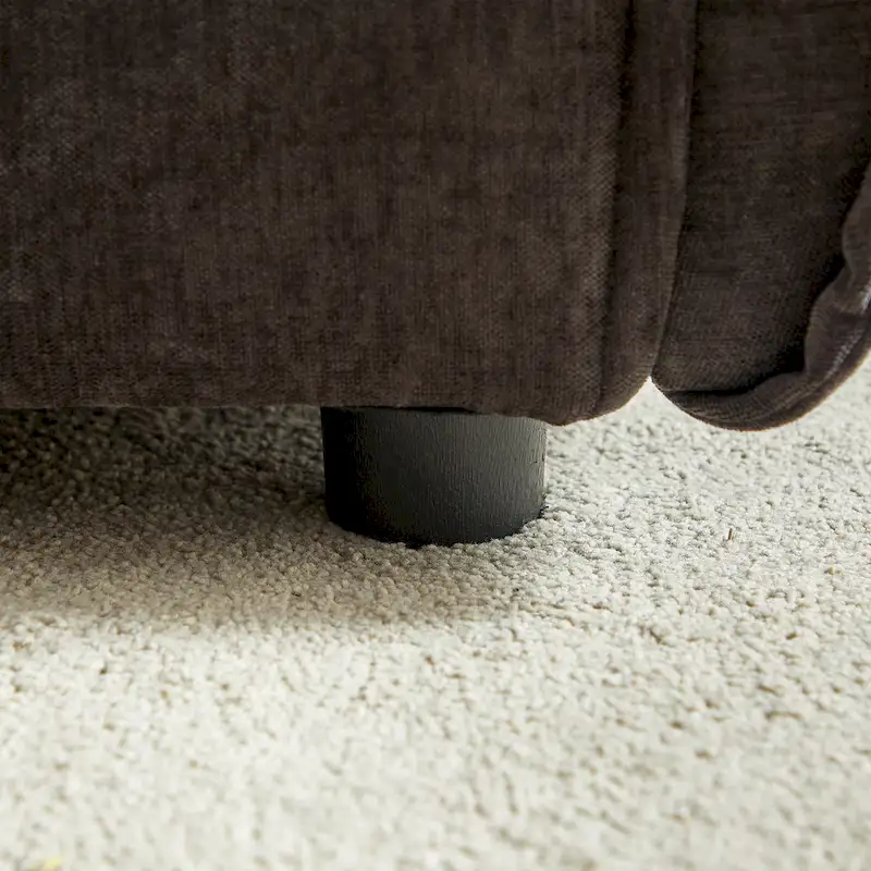 Linen 6-Seat Modular Sofa Set with 3+3 Seater Combo and Wooden Frame & 4 Pillows