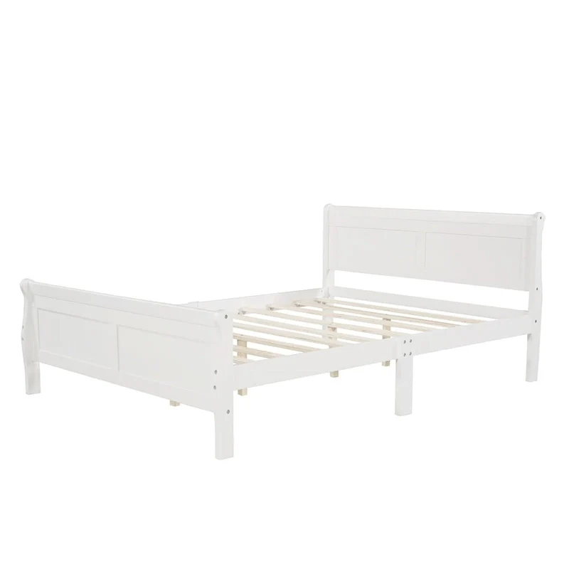 Harper & Bright Designs Wood Twin Sleigh Bed with Headboard and Footboard