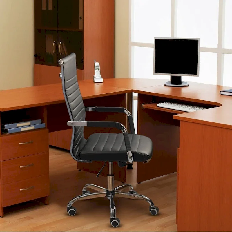 Homall Ribbed Office Chair High Back Conference Chair