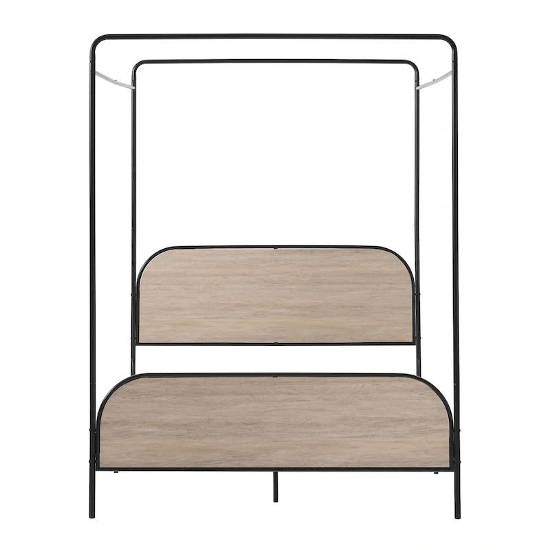 Middlebrook Designs Modern Curved Metal Queen Canopy Bed