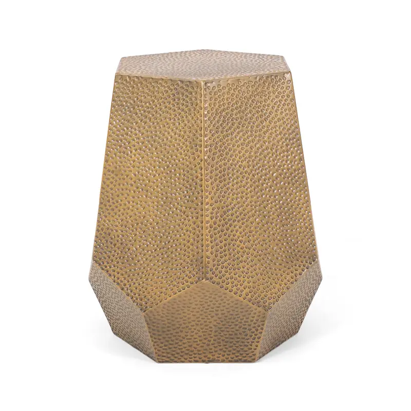 Pamsha Hammered Iron Geometric Side Table by Christopher Knight Home