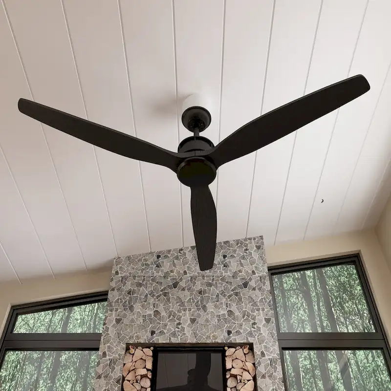 Wood Ceiling Fan with Lights Remote Control,6 Speed DC Motor,3 Blade - 59