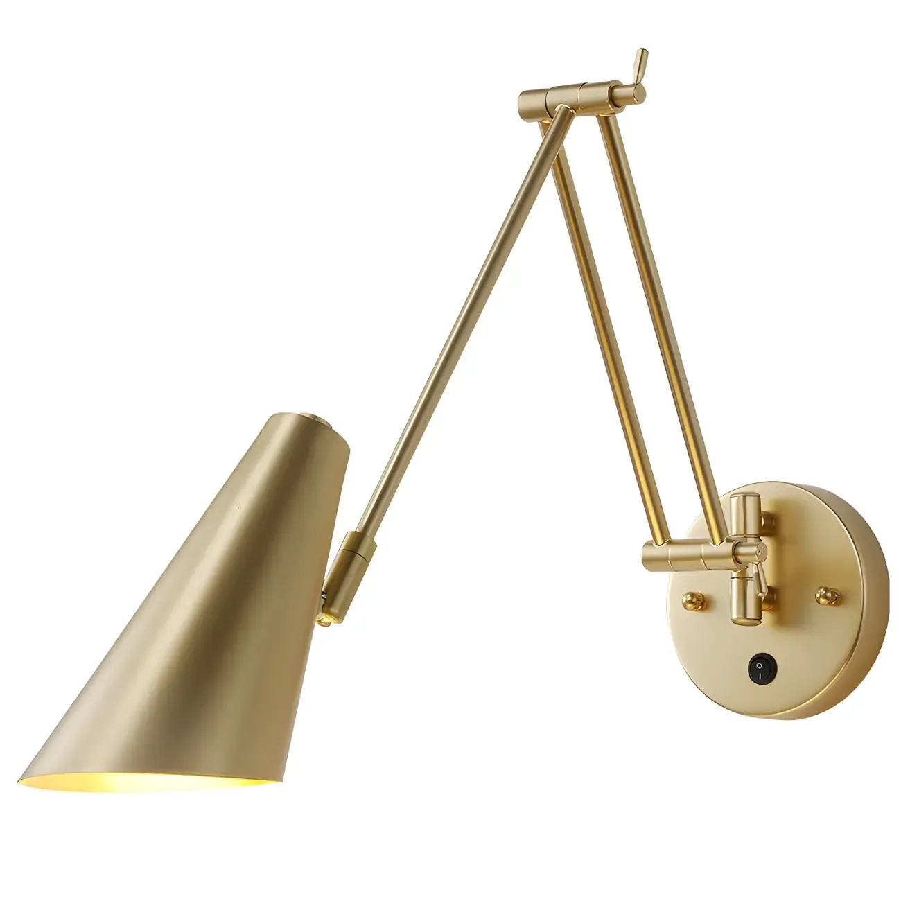 Elegant Streamlined Metal Swing Arm Wall Light