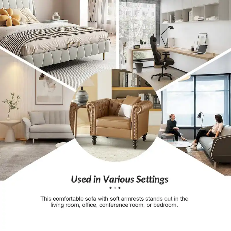 Faustina Traditional Upholstered Armchair with Solid Wood Legs by HULALA HOME