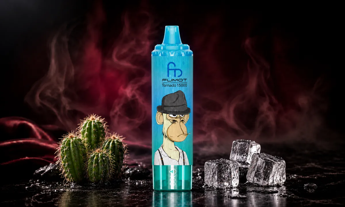 FUMOT Tornado 15000 Cactus Ice – E-Zigarette in einer atmosphärischen Produktszene