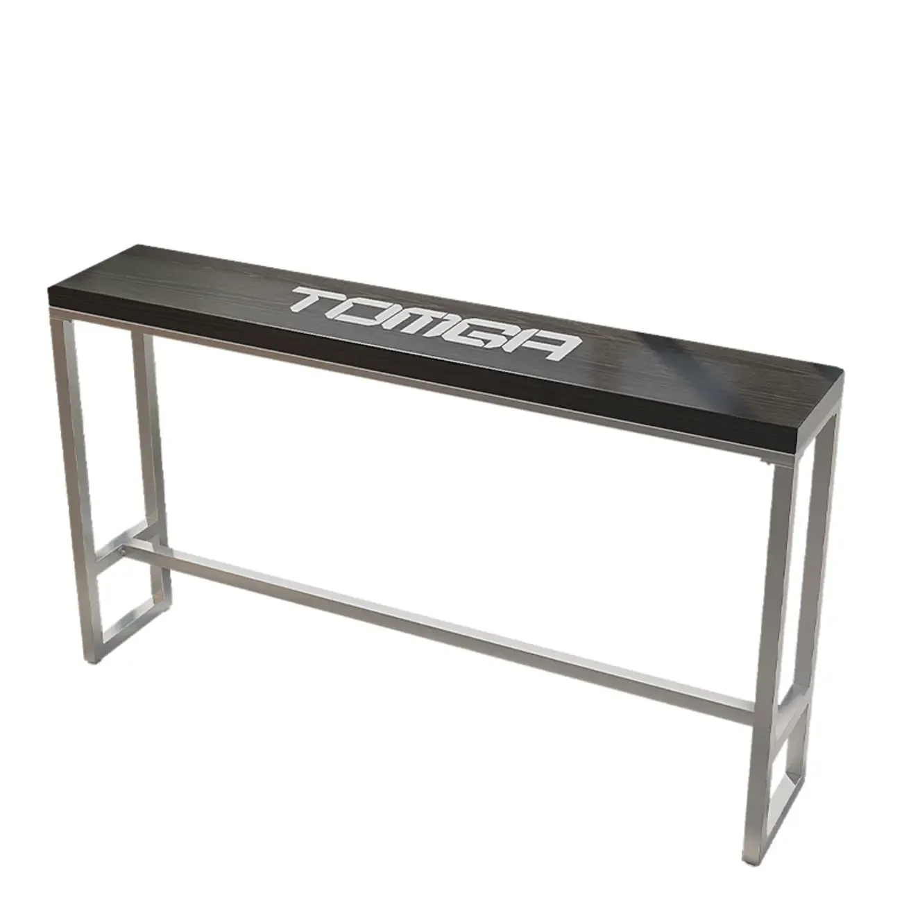 Steampunk Midnight Black Bar Table Set with Backless Stools