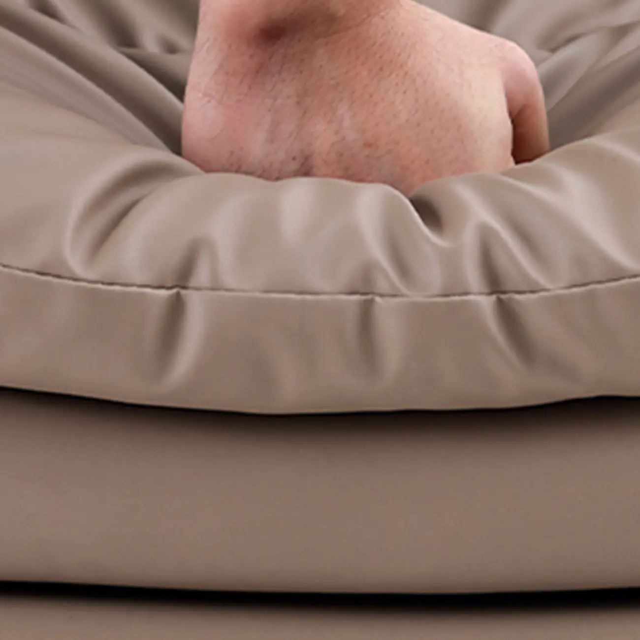 Upholstered Brown Leather Adjustable Swivel Office Chair