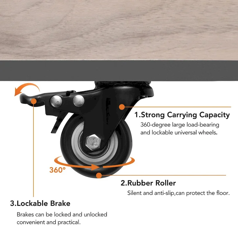 Modern Walnut & White Lift Top Coffee Table Multifunctional Table with Drawers & Shelves