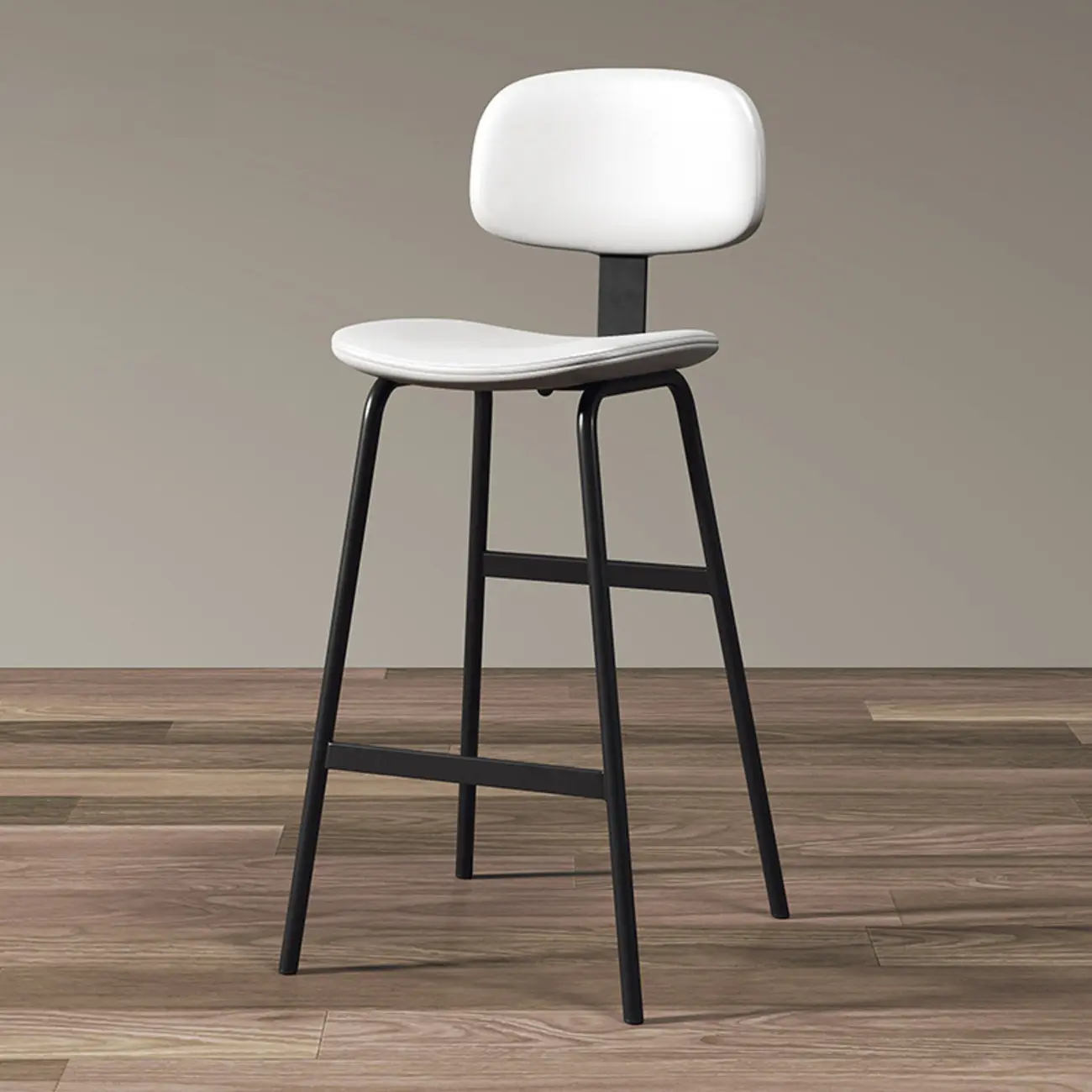 Saddle Faux Leather Counter Stools with Backs