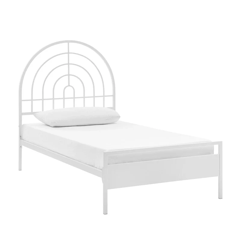 Walker Edison Modern Metal Arch Twin Bed Frame