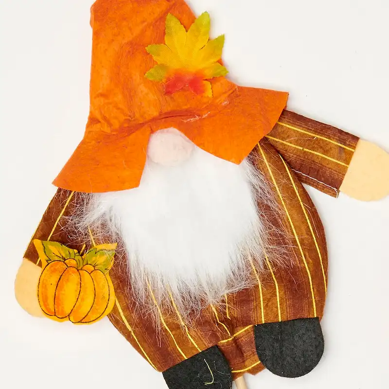 10  Fall Gnome on 14  Stick, Set of 4 - 12
