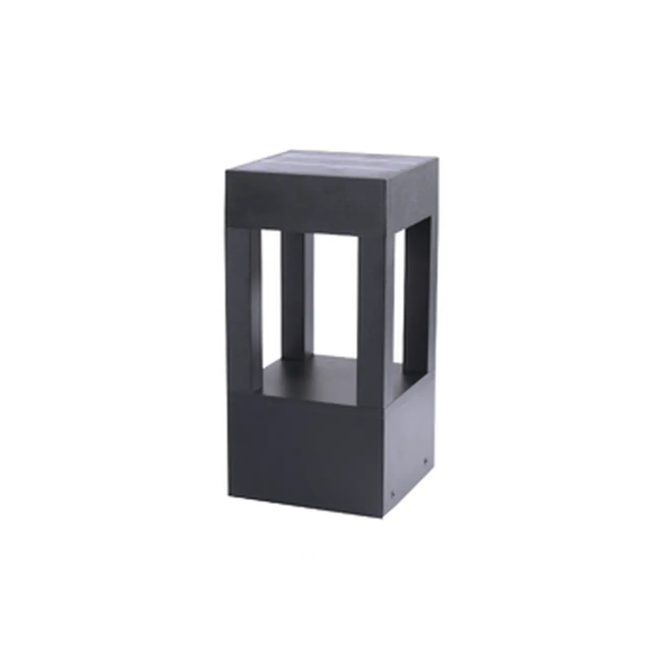 Metal Black Rectangle Frame Patio Post Cap Light