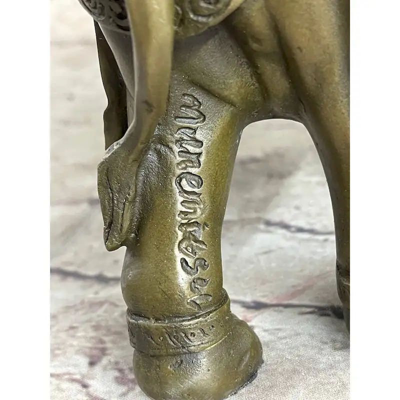 Stacked 3 Lucky Imitative Elephants Bronze Metal Statue Sculpture Figurine 12 Inches X 12 Inches