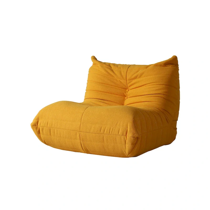 Fireside Chair Single Sofa Teddy Fabric Bean Bag Chair