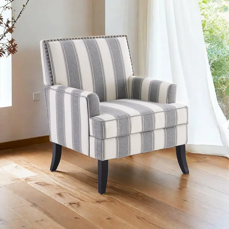 Armchair Accent Chairs with Nailhead Trim Set of 2