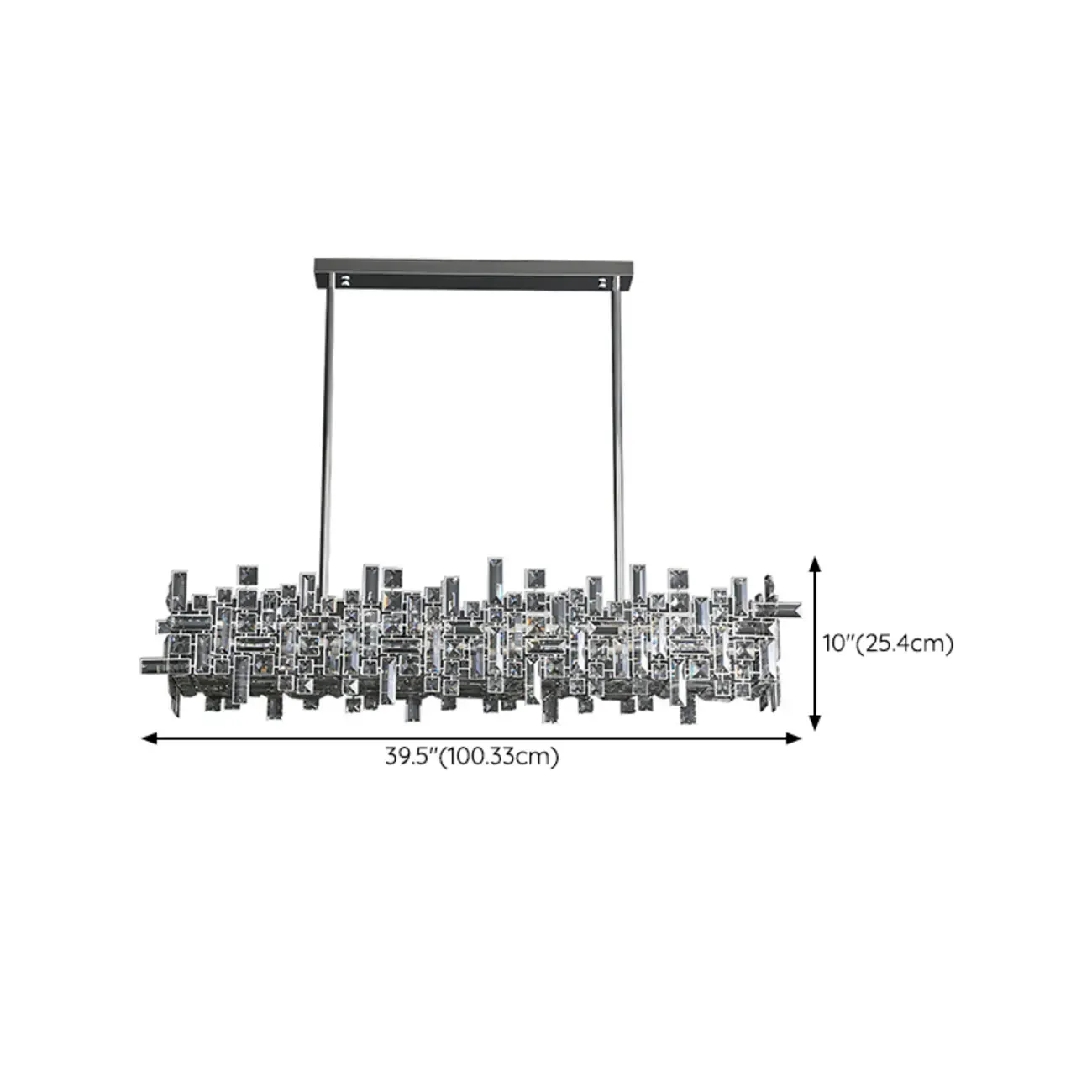 Modern Crystal Kitchen Island Pendant Light 3-Gear Dimming LED