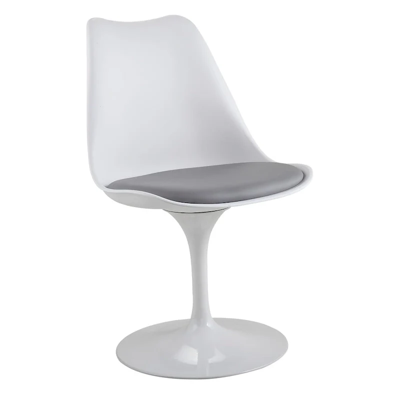 Swivel Tulip Side Chair,Dining Chair with Cushioned Seat and Curved Backrest