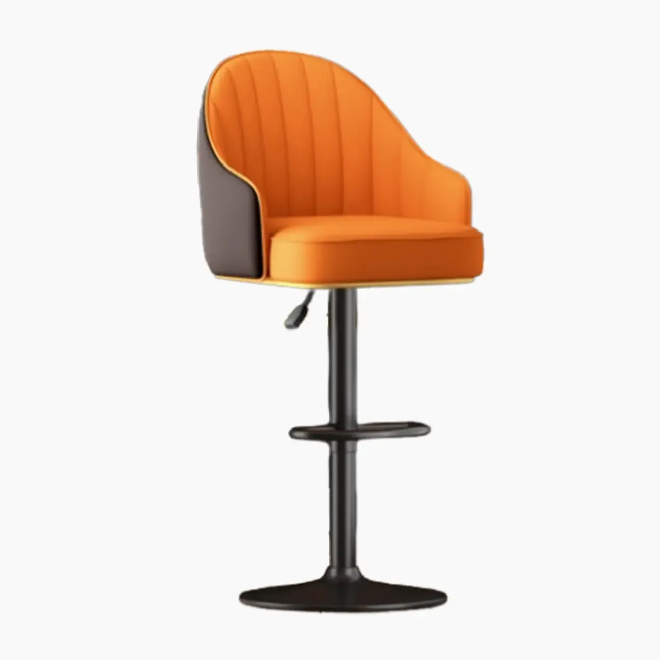 Modern Leather Swivel Adjustable Height Bar Stools