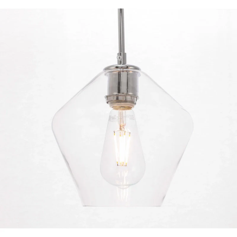 Elegant Lighting Gene Single Light 8  Wide Mini Pendant with Clear