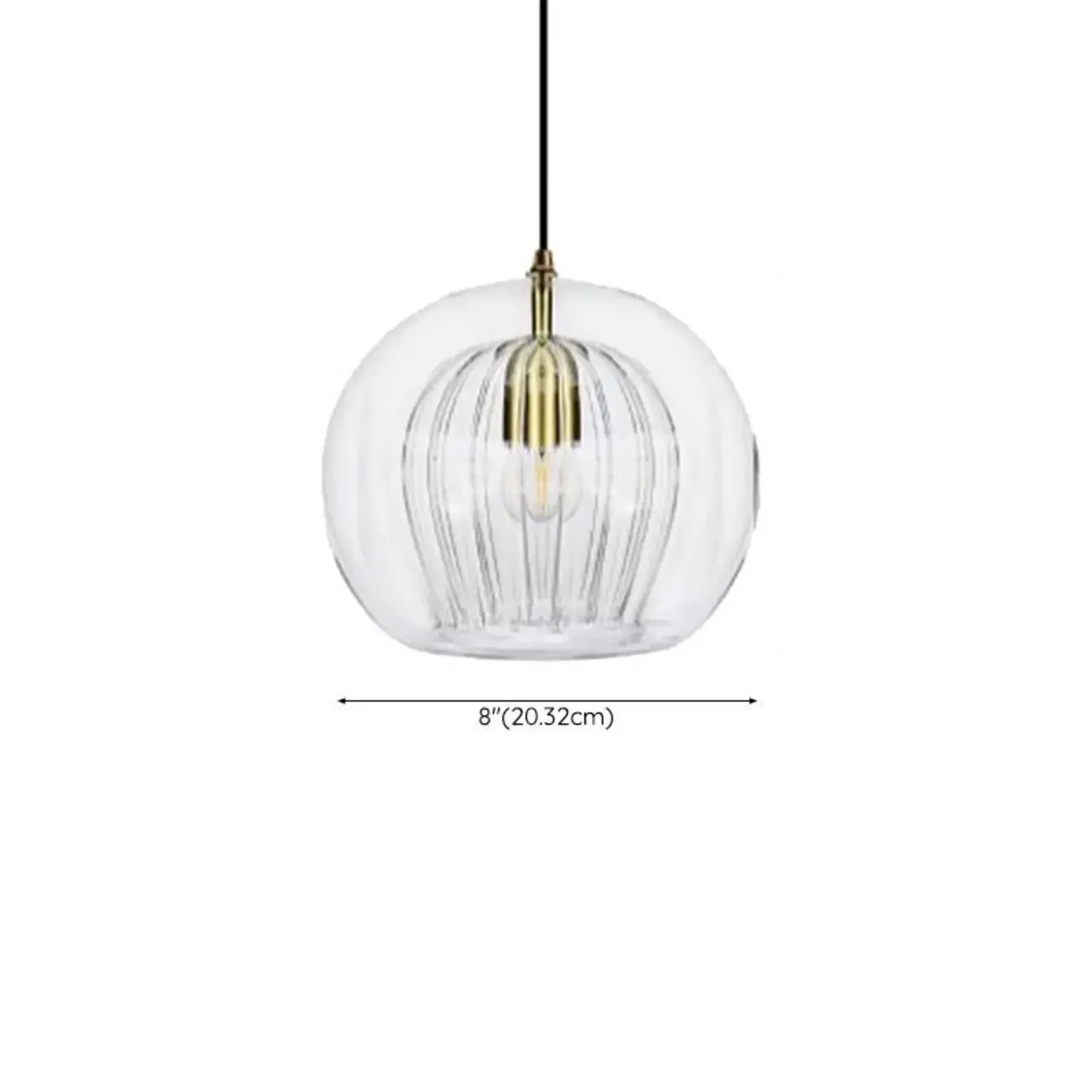 Modern Globe Glass Kitchen Pendant Lighting Height Adjustable