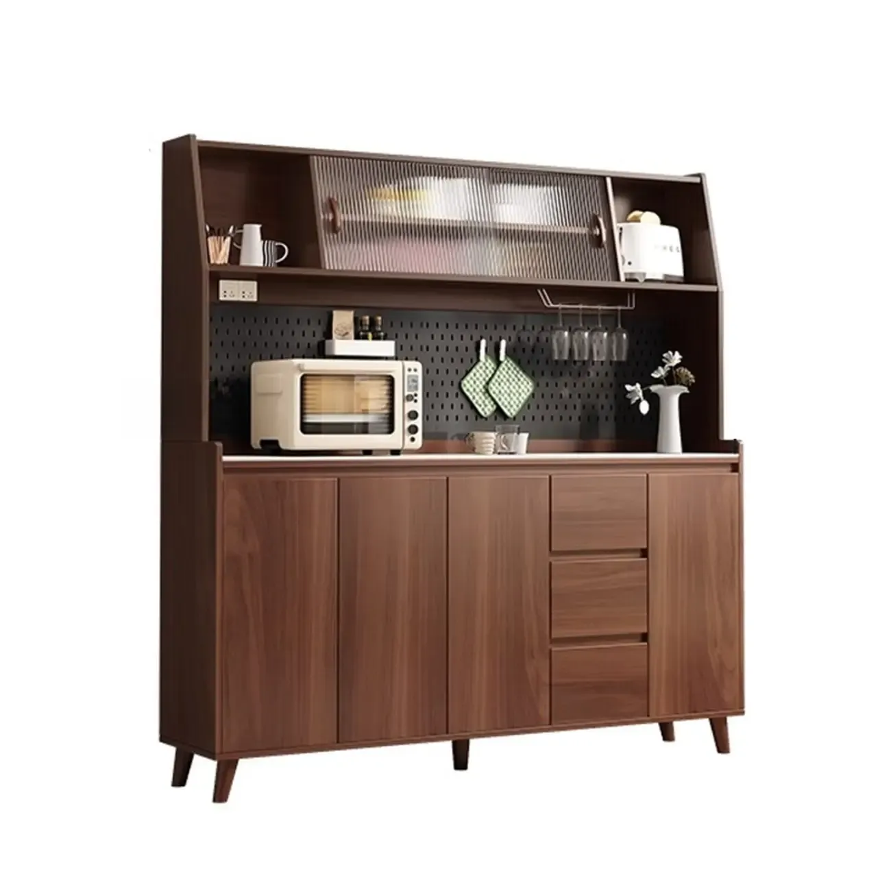 Modern Slab Stone Countertop Kitchen Sideboard