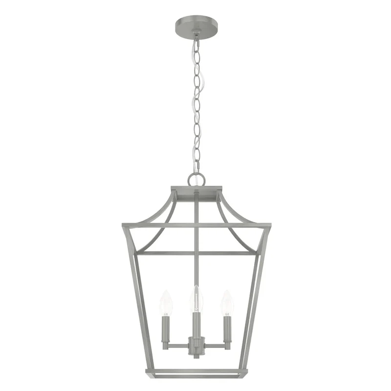 Hunter 15  Laurel Ridge 4-Light Lantern Pendant - Kitchen Island, Dining Room, Entry - Candle, Modern Farmhouse, Industrial