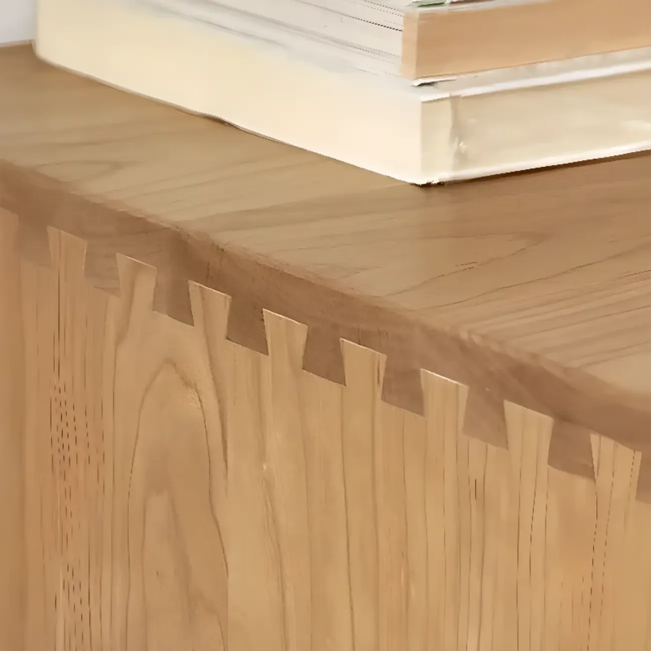 Scandinavian Brown Wood Cabinet TV Stand with Adjustable Shelf