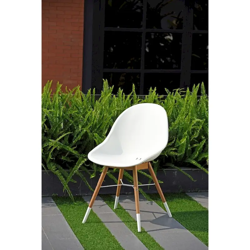 Amazonia Teak Bonita White 11-piece Rectangular Patio Dining Set