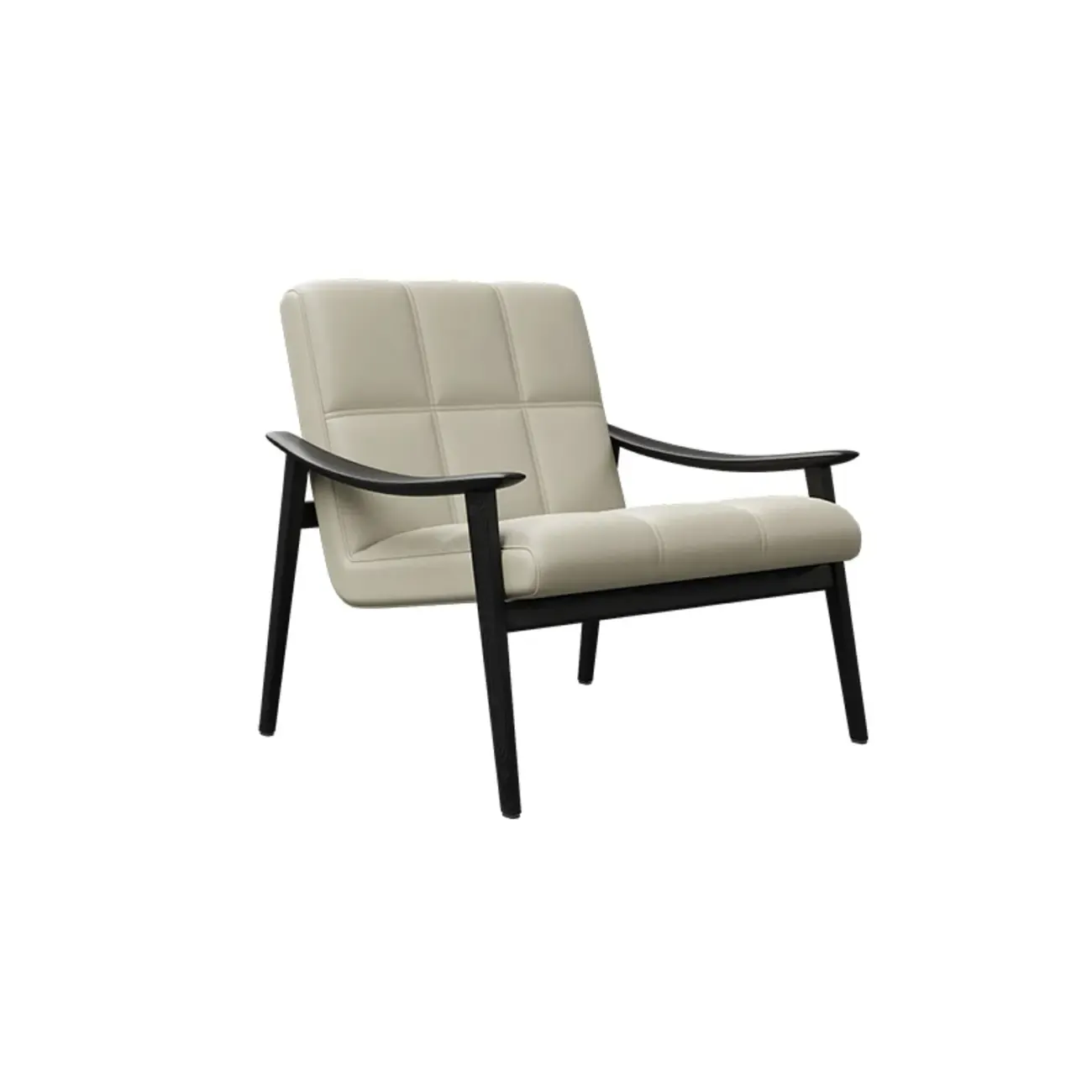 Elegant Genuine/Nappa Leather Mid-Back Accent Chair