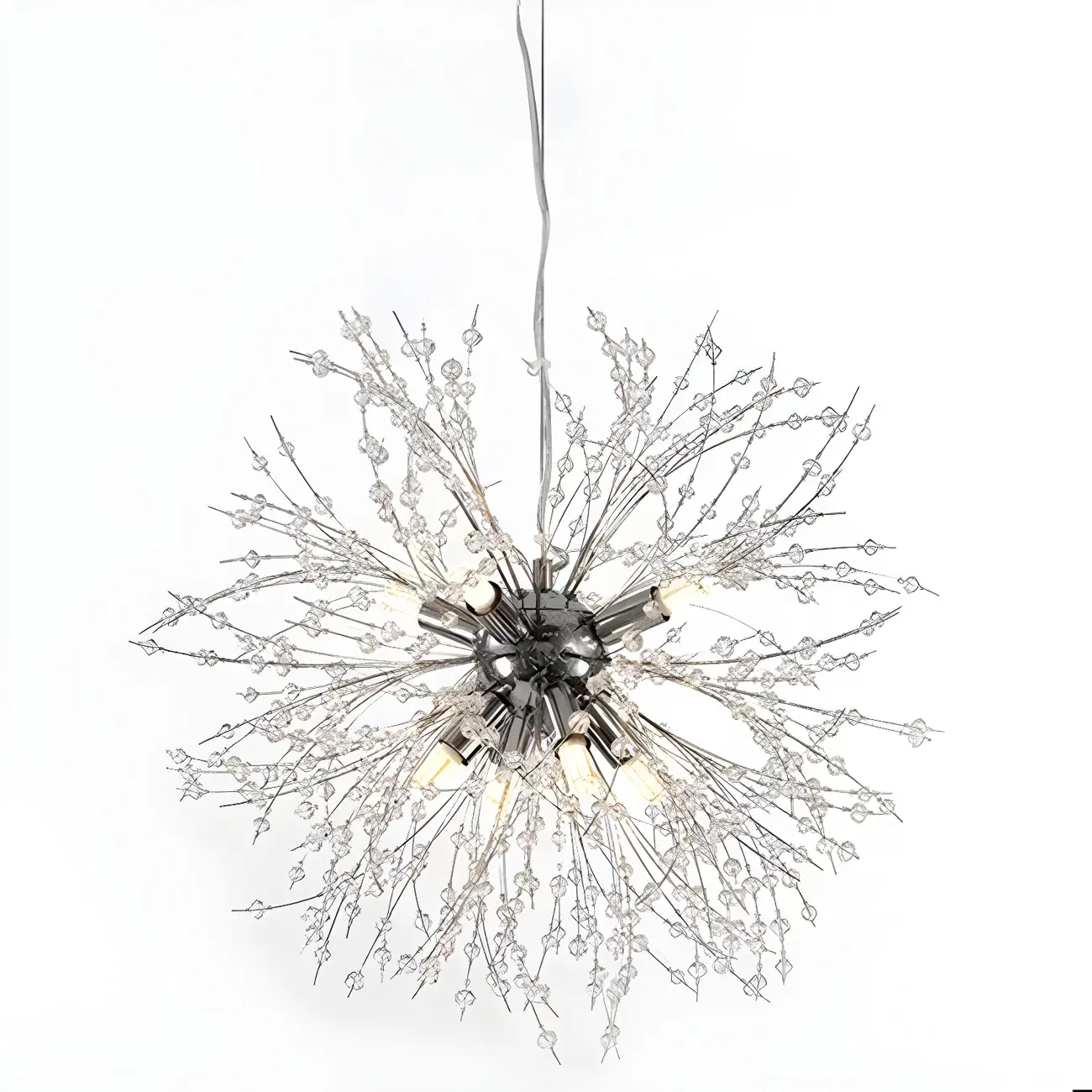 Adjustable Modern Gold Crystal Explosion Sputnik Chandelier