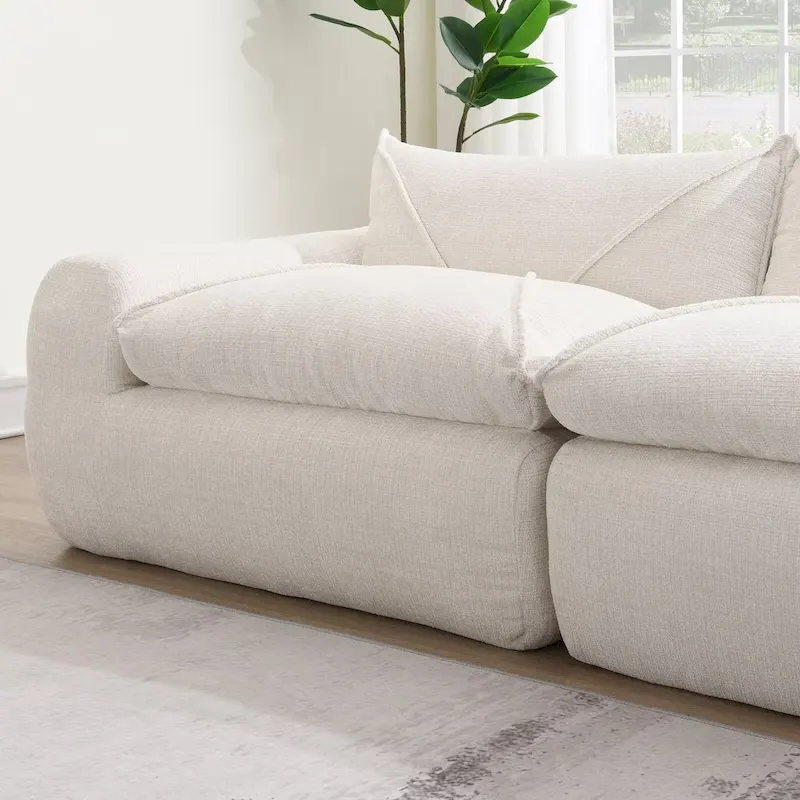 116  Fully Compressed Sofa with High Density Foam,Particle Chenille