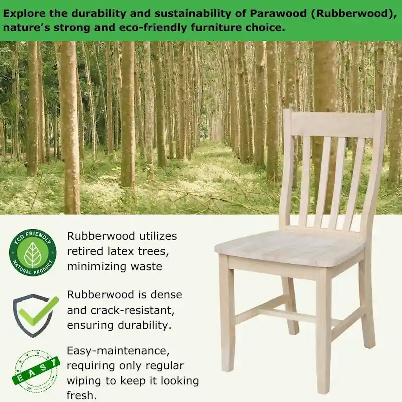 Copper Grove Quince Solid Wood Schoolhouse Chairs, Set of 2