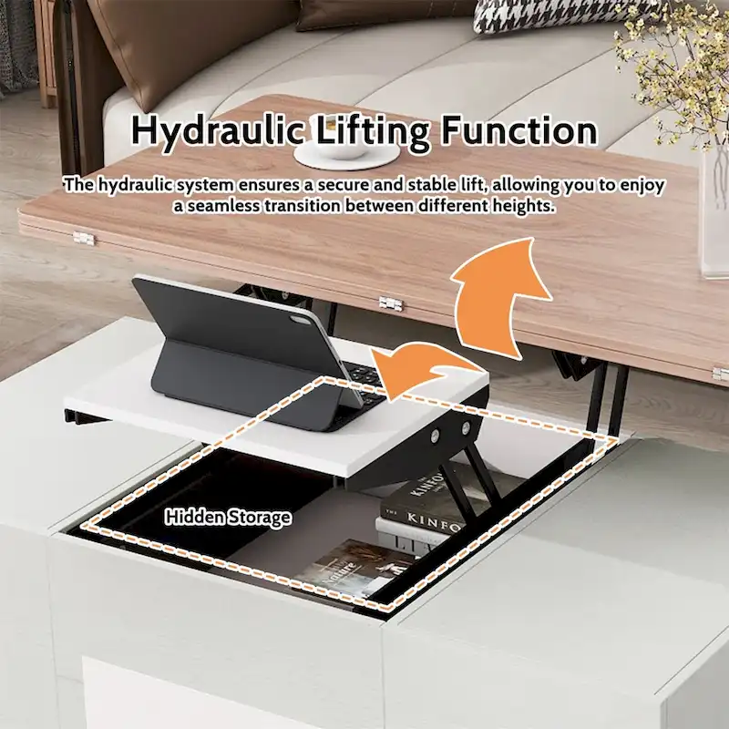 Merax Modern Lift Top Coffee Table Multifunctional Table