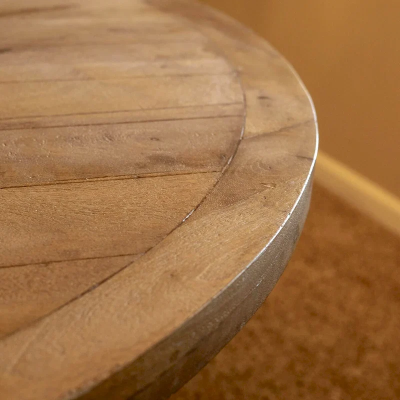 54 wide Round Dining Table in Natural wood finish - 54 x 54 x 30