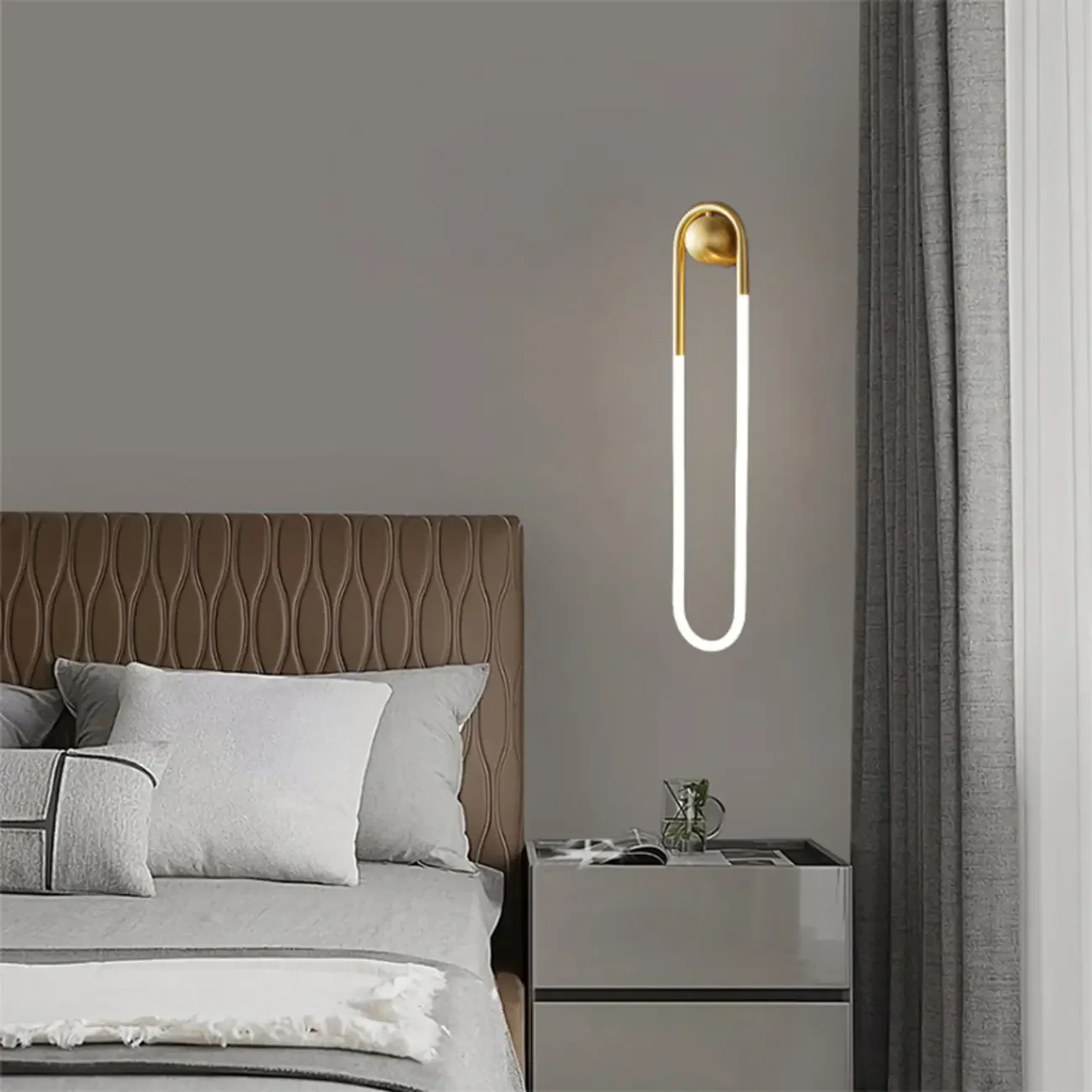 Modern Gold LED Oval Vanity Wall Light