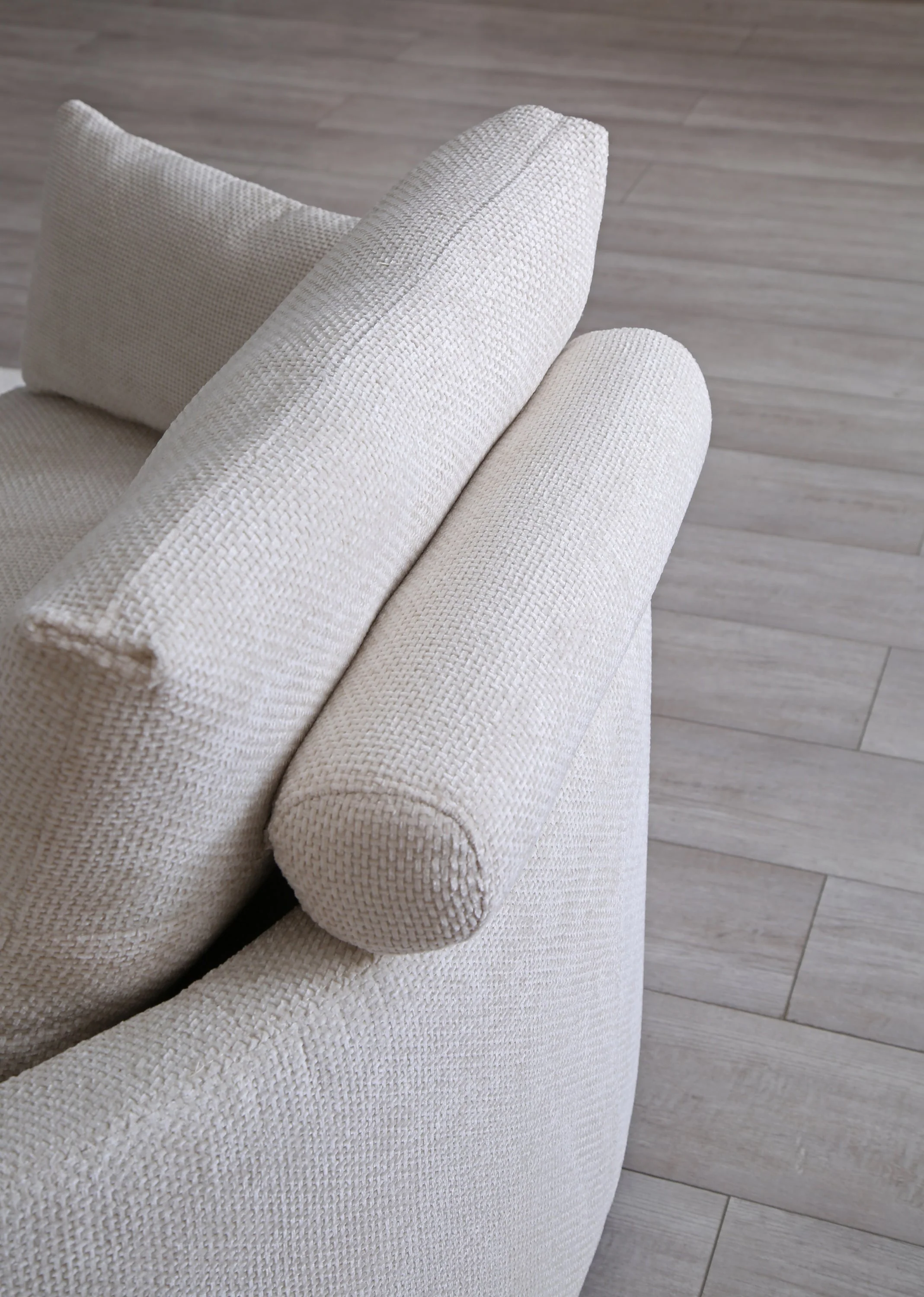 Walker Edison | Curve Design Linen Foldable Sleeper Sofa Bed