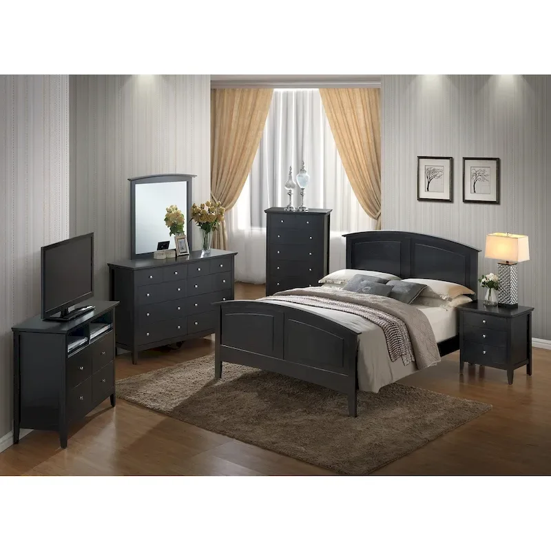 Hammond Queen Panel Bed with Curved Top Rail
