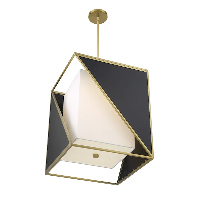 Metropolitan Aspect White Coal and Soft Brass LED Lights Pendant