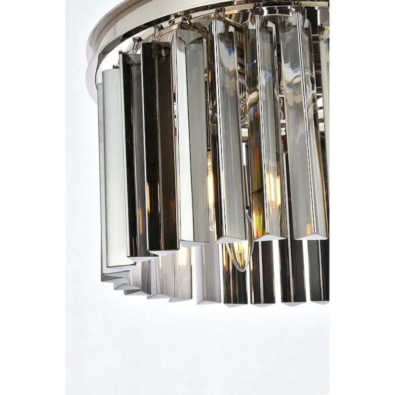 Royce Edge 3-Light Polished Nickel Pendant
