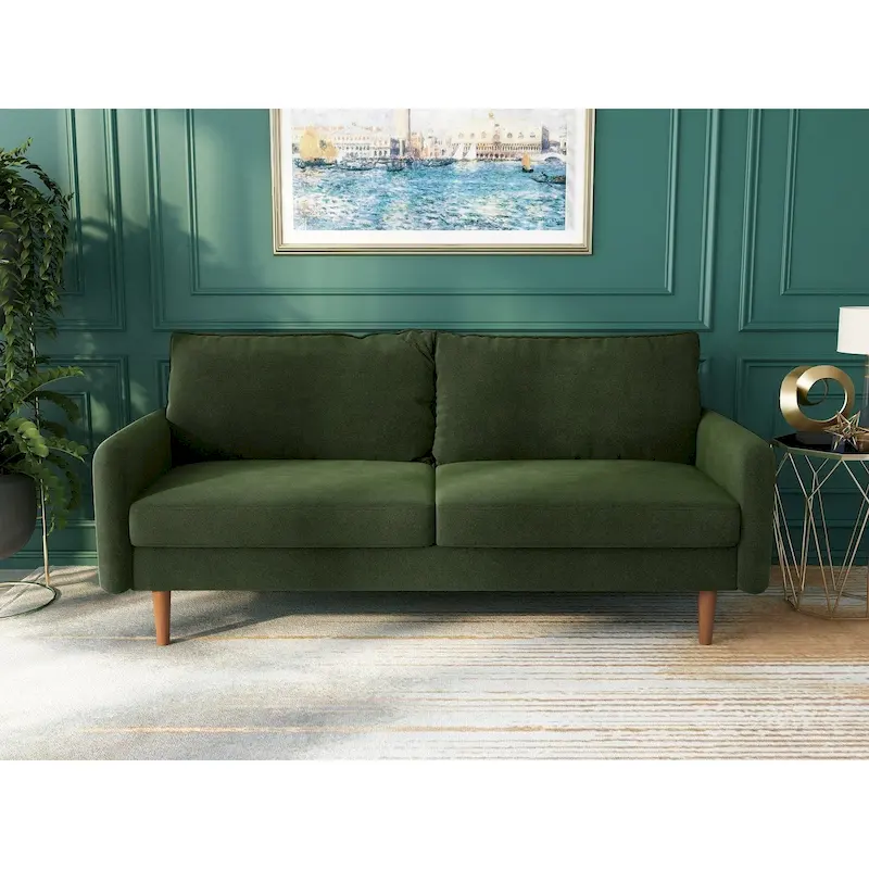 70Velvet Square Arm Sofa