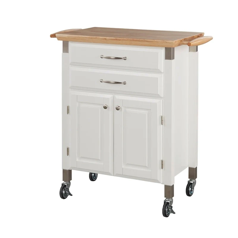 Homestyles Dolly Madison Kitchen Cart with Wood Top