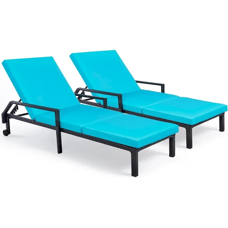 AECOJOY Patio Lounge Chair, Adjustable Poolside Chaise Lounge
