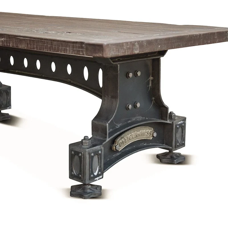 Sterling Cast Iron Table with Reclaimed Teak Top