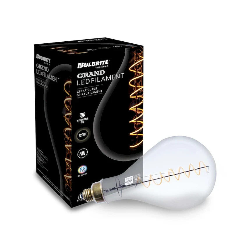 Bulbrite 4 Watt Grand Filaments Medium Dimmable (E26) LED Bulb - 200 Lumens, 2200K, and 95 CRI