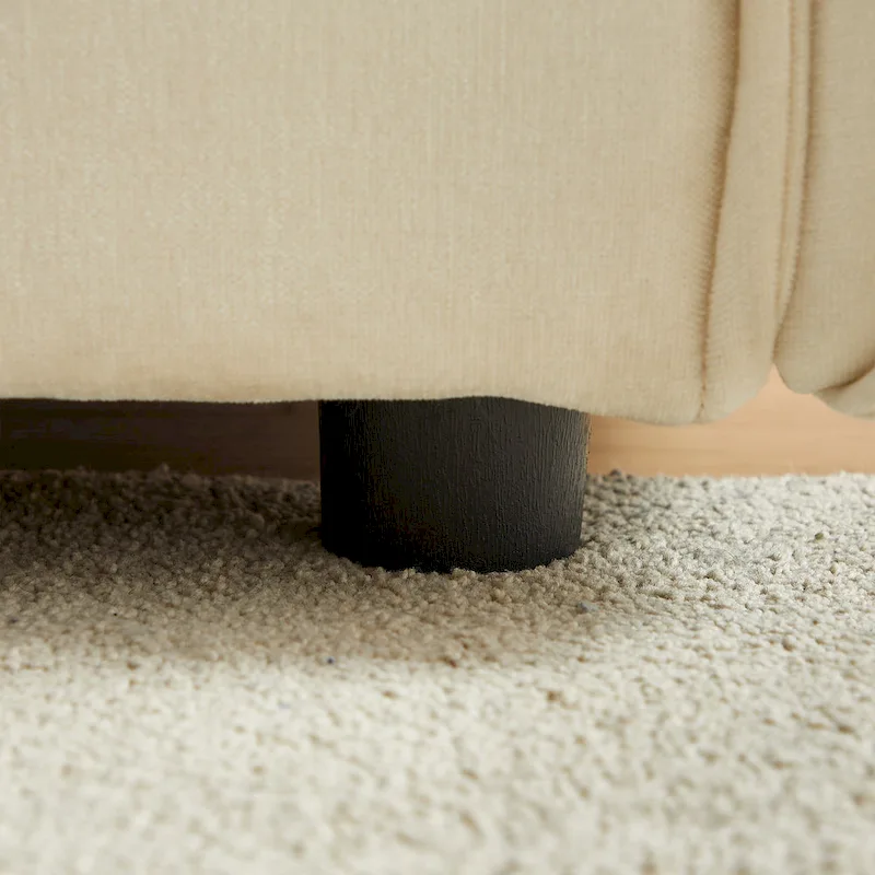 Linen 6-Seat Modular Sofa Set with 3+3 Seater Combo and Wooden Frame & 4 Pillows