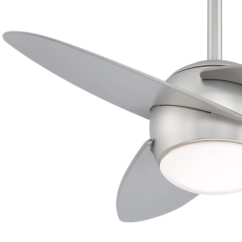 Minka Aire Slant Brushed Steel 3 Blade 36 Inch LED Ceiling Fan