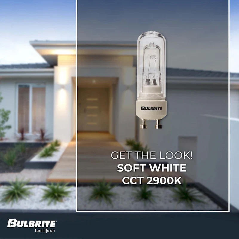 Bulbrite Pack of (5) Dimmable DJD Double Envelope Halogen Mini Light Bulbs with Twist and Lock Bi-Pin (GU10) Base