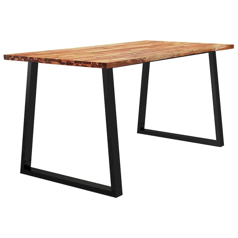 vidaXL Dining Table with Live Edge 78.7x35.4x29.5 Solid Wood Acacia
