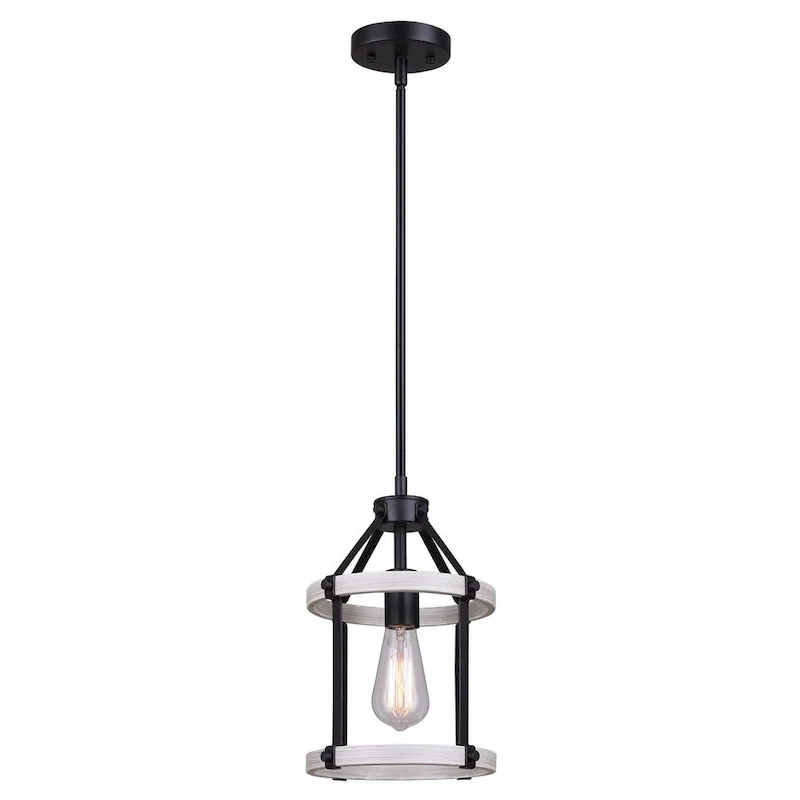 Joelle 1 Light Pendant, Grey Finish