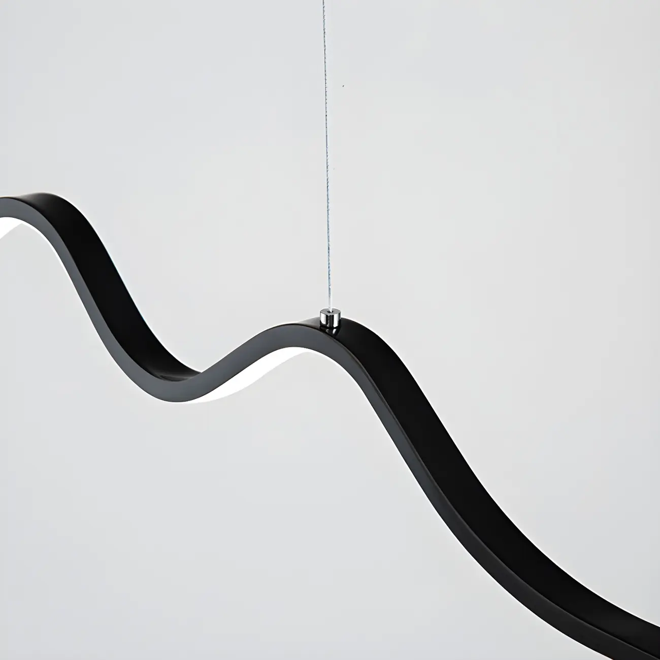 Artistic Black Linear Adjustable Island Pendant Light